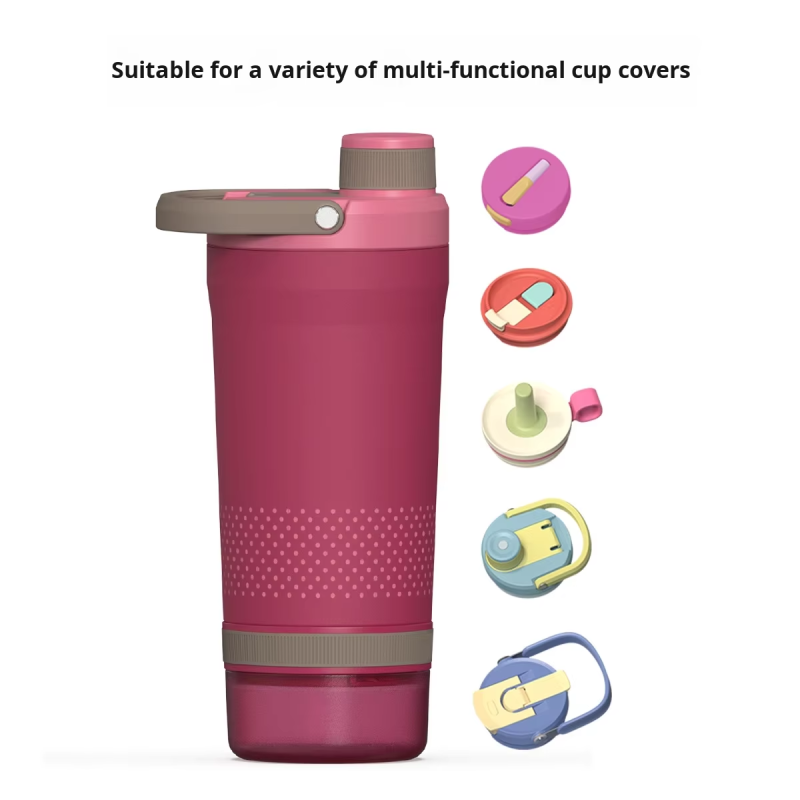 Insulated Stainless Steel Shaker Bottle with Powder Container