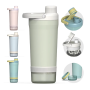 Insulated Stainless Steel Shaker Bottle with Powder Container