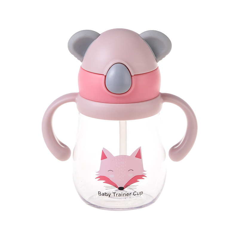 Kids Cartoon Sippy Cup with Handle & Strap BPA-Free