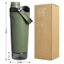 20oz Insulated Stainless Steel Shaker Bottle with Protein Container