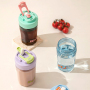 BPA-Free Kids Water Bottle 570ml - Leakproof Straw Handle