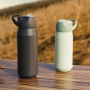 Insulated Stainless Steel Sports Bottle with Straw Handle