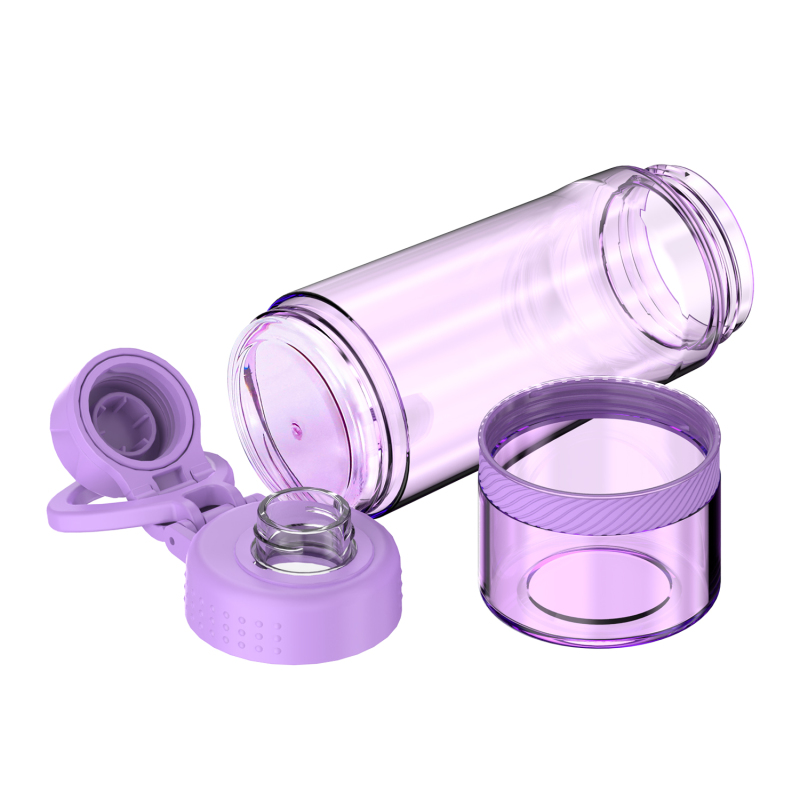 600ml Double-Walled Leakproof Gym Bottle with Container