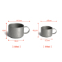 Vintage Double Wall Insulated Steel Coffee Mug 240ml