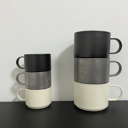 Vintage Double Wall Insulated Steel Coffee Mug 240ml