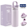 18oz Insulated Stainless Steel Water Bottle with 2-in-1 Lid