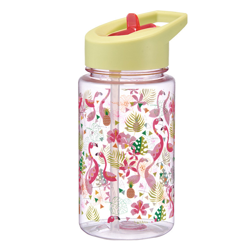 Adorable Cartoon Kids Water Bottle 450ml - BPA-Free Leakproof Straw