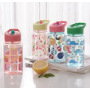 Adorable Cartoon Kids Water Bottle 450ml - BPA-Free Leakproof Straw