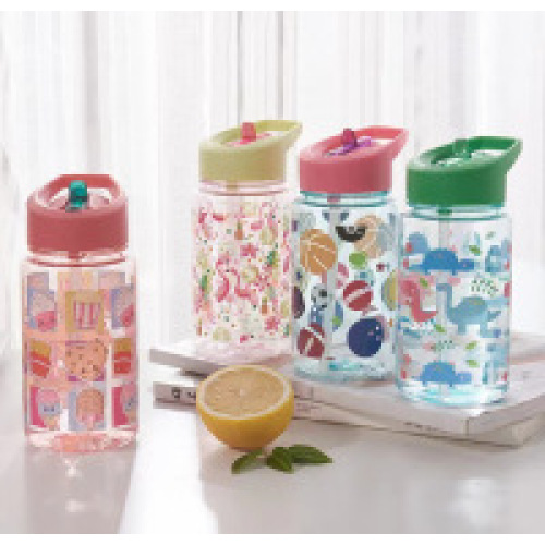 Adorable Cartoon Kids Water Bottle 450ml - BPA-Free Leakproof Straw