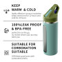 Custom Insulated Water Bottle with Handle & Straw Lid