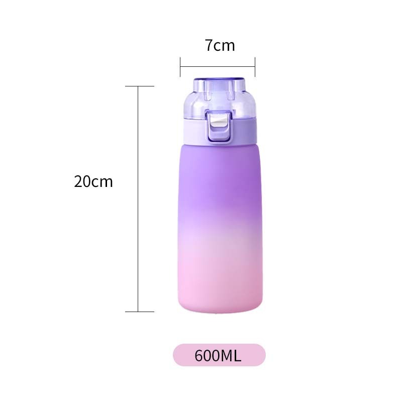 BPA-Free Tritan Water Bottle 600ml with Fruit Flavor Ring