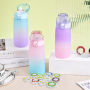 BPA-Free Tritan Water Bottle 600ml with Fruit Flavor Ring