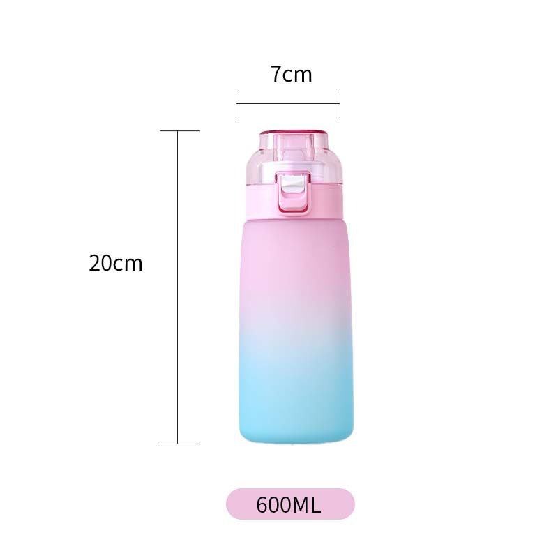 BPA-Free Tritan Water Bottle 600ml with Fruit Flavor Ring