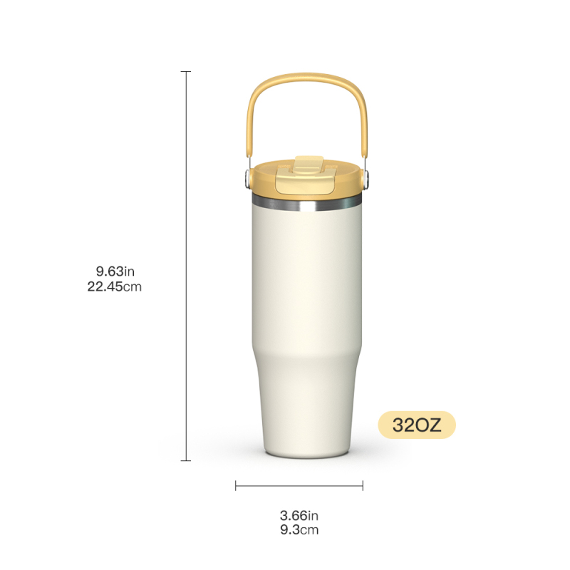 32oz Stainless Steel Insulated  Vacuum Water Tumbler with 2 in 1 Lid
