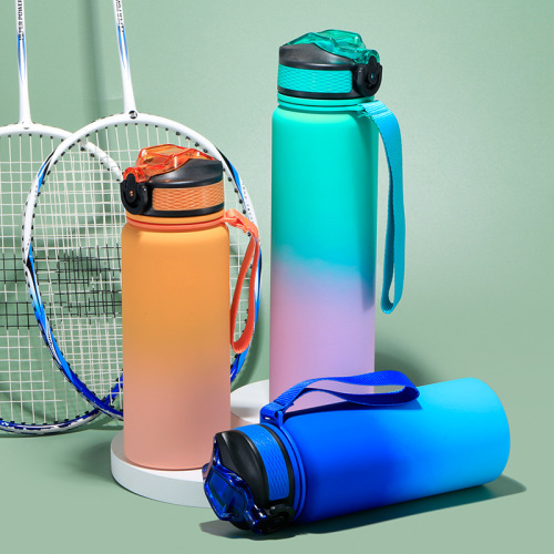 Gradient Tritan Gym Bottle 1L/750ml Time Marker Pop-Up Lid Gradient Tritan Gym Bottle 1L/750ml Time Marker Pop-Up Lid
