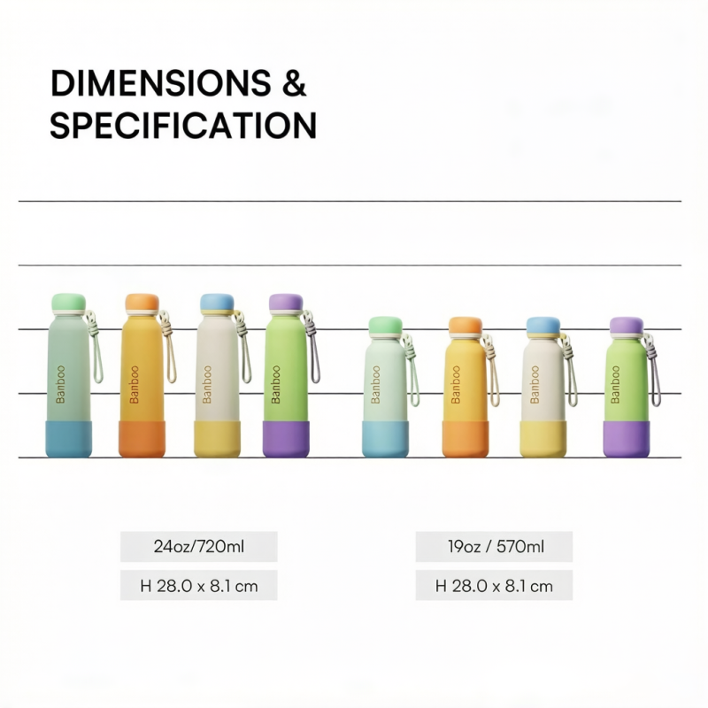 Custom 304 Stainless Steel Vacuum Flask with Silicone Sleeve