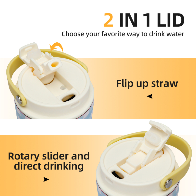 750ml Insulated Stainless Steel Tumbler with Leakproof Straw