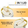 750ml Insulated Stainless Steel Tumbler with Leakproof Straw