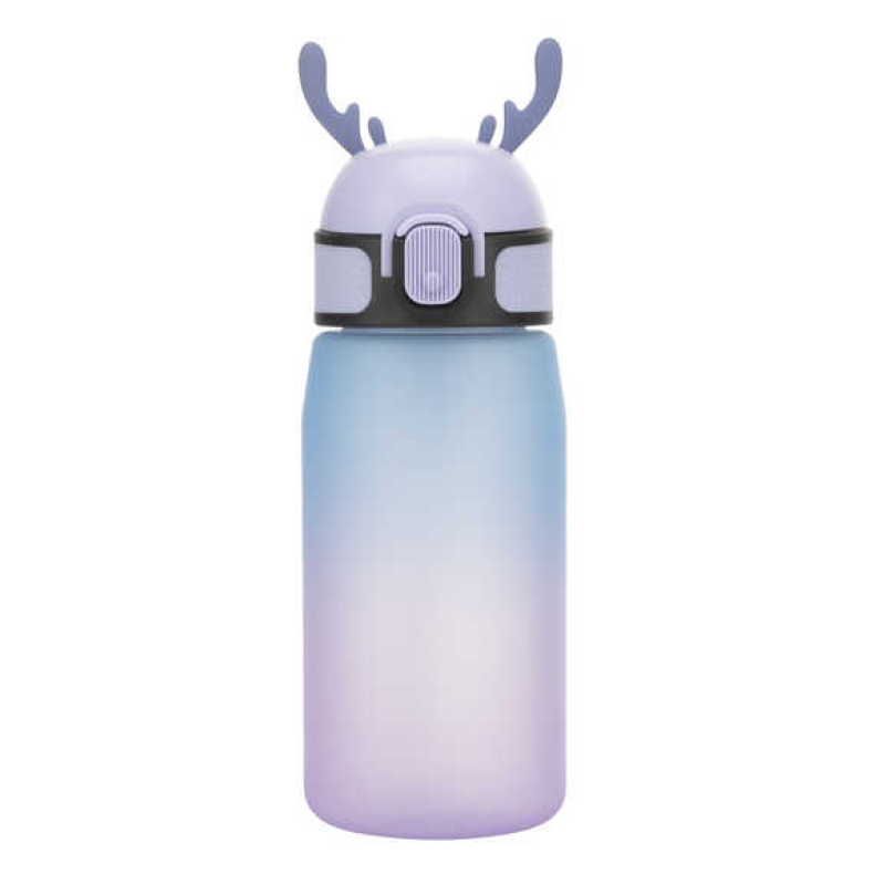 BPA-Free 350ml Tritan Kids Water Bottle Antler Lid Custom Logo