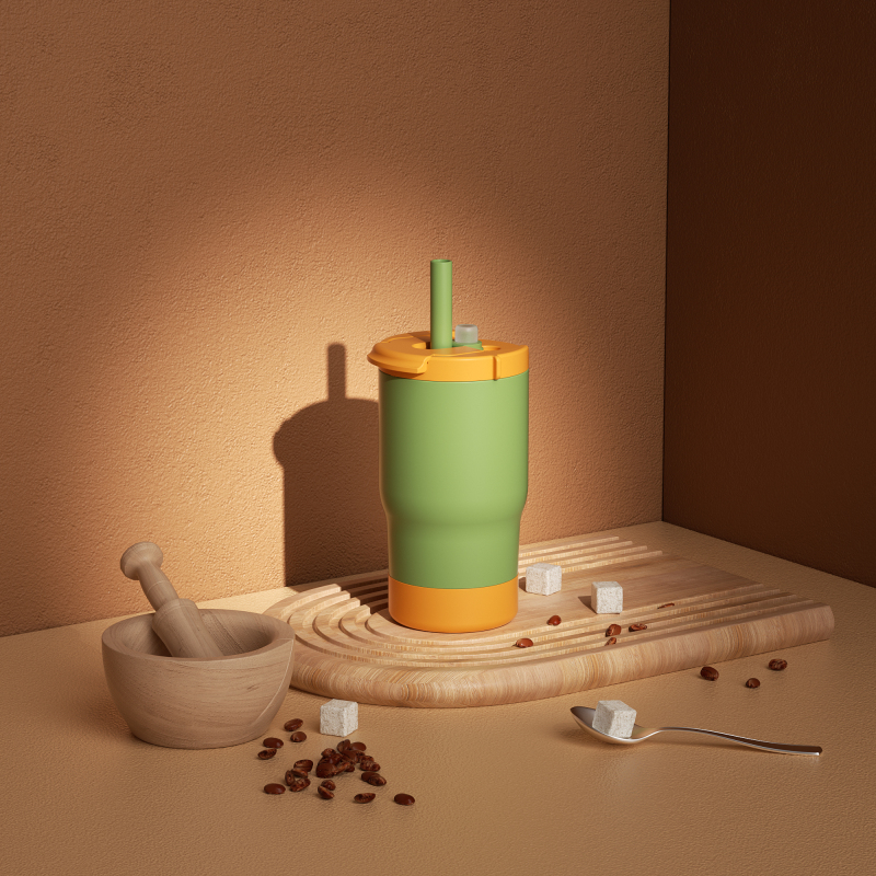 Custom 600ml Vacuum Insulated Tumbler with Straw Lid