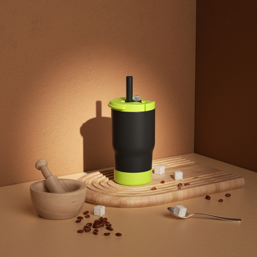 Custom 600ml Vacuum Insulated Tumbler with Straw Lid