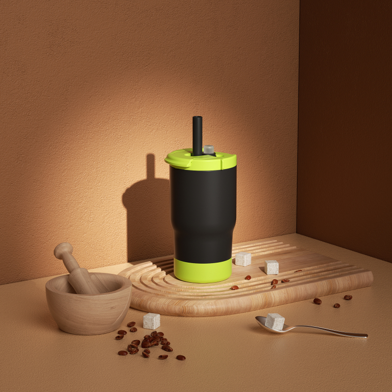 Custom 600ml Vacuum Insulated Tumbler with Straw Lid