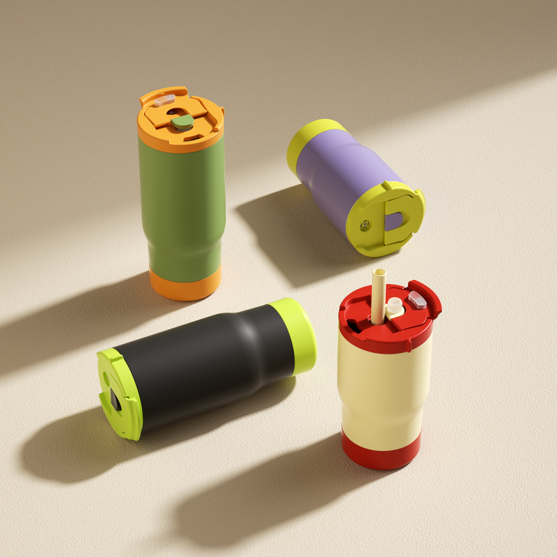 Custom 600ml Vacuum Insulated Tumbler with Straw Lid