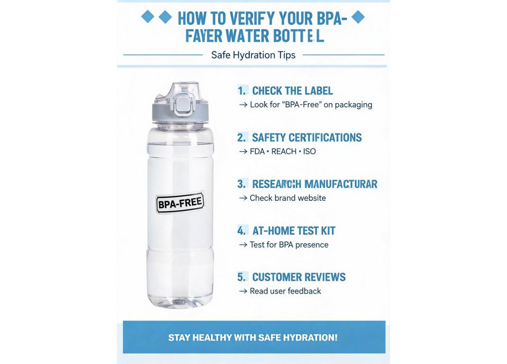 How can I verify that a water bottle is truly BPA-free and meets international safety standards?