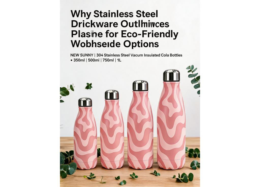 What are the key eco-friendly advantages of stainless steel over plastic for wholesale drinkware?