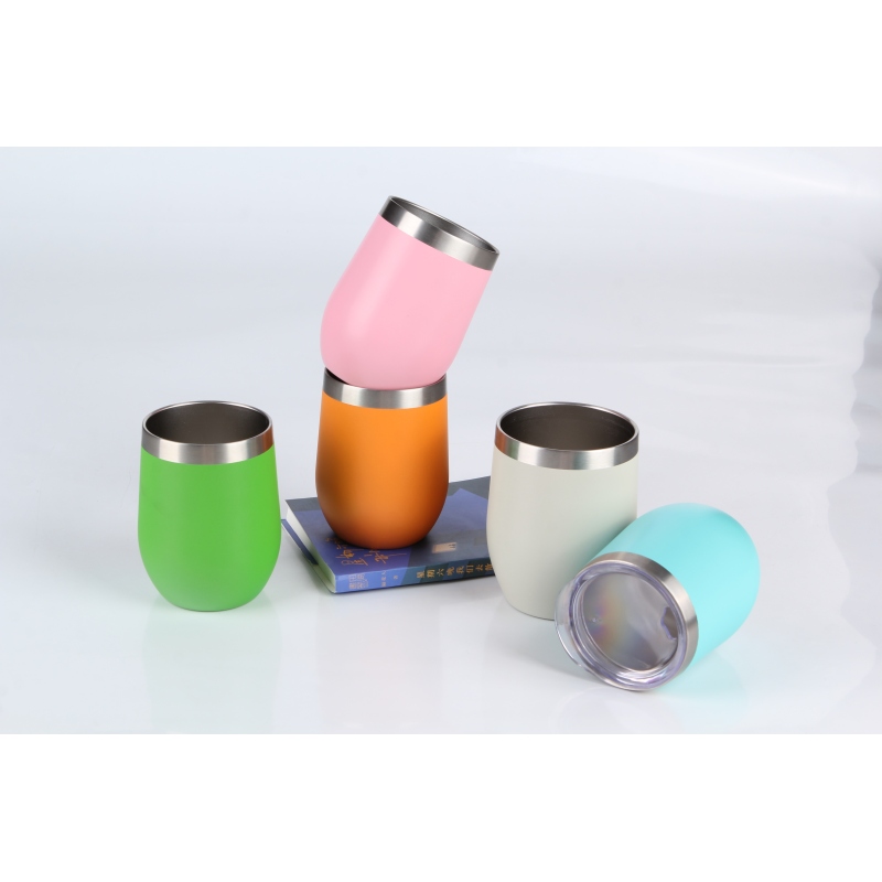 Egg Shape 12oz Stainless Steel Vacuum Insulated Coffee Tumbler 