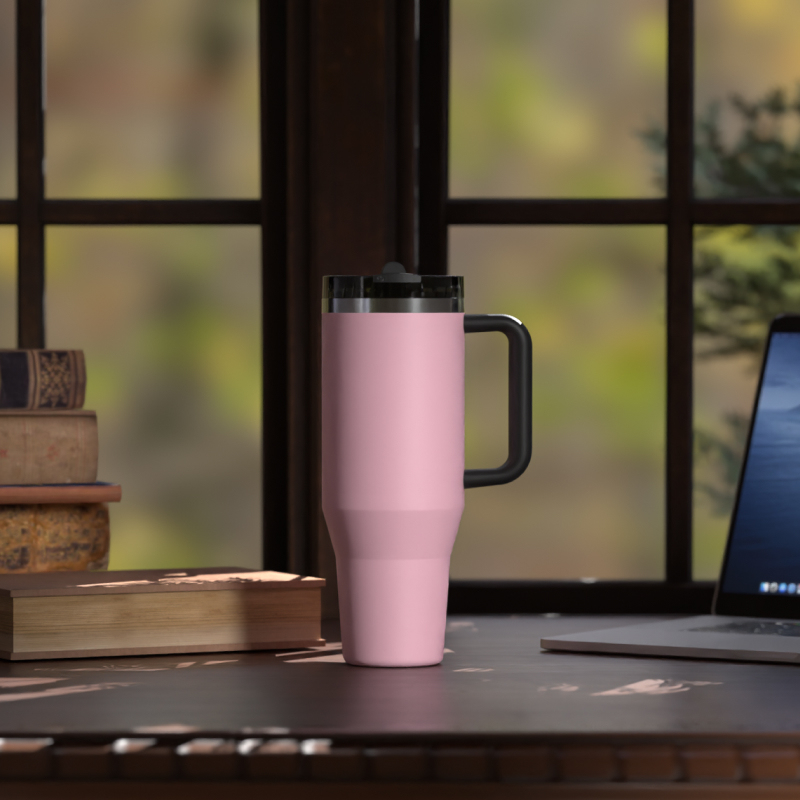 40oz Vacuum Insulated Travel Tumbler with Handle
