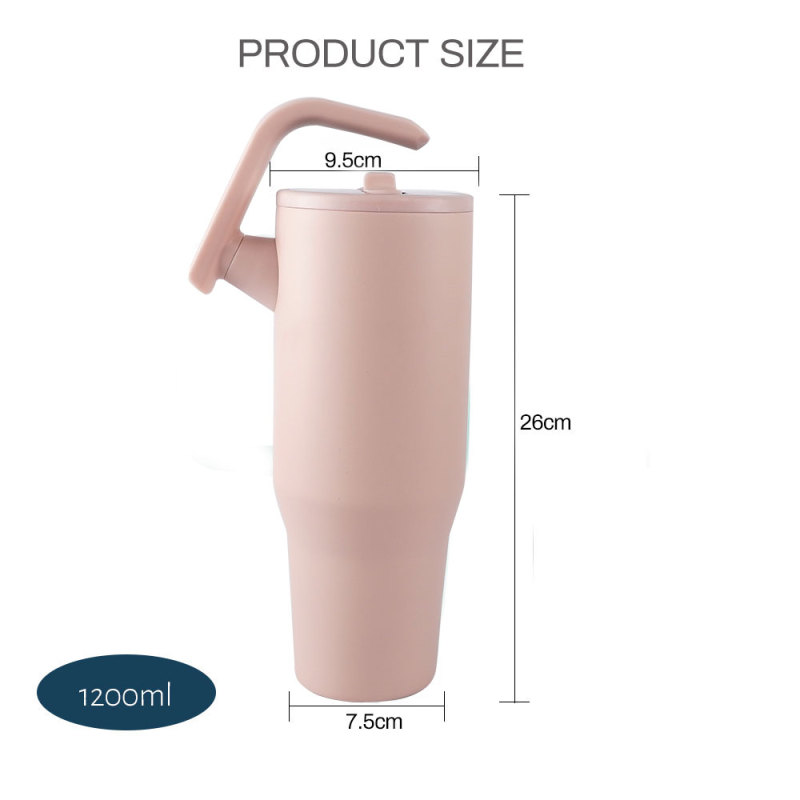 40oz Double Wall Vacuum Insulated Tumbler Rotatable Handle