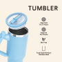 20oz 32oz Stainless Steel Vacuum Insulated 40oz Tumbler with Flexible Handle