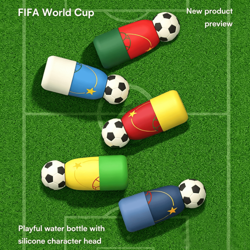 Kids Stainless Steel Water Bottle 500ml with 3D Football Lid