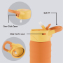 12oz 304 Stainless Steel Insulated Sports Water Bottle with Handle