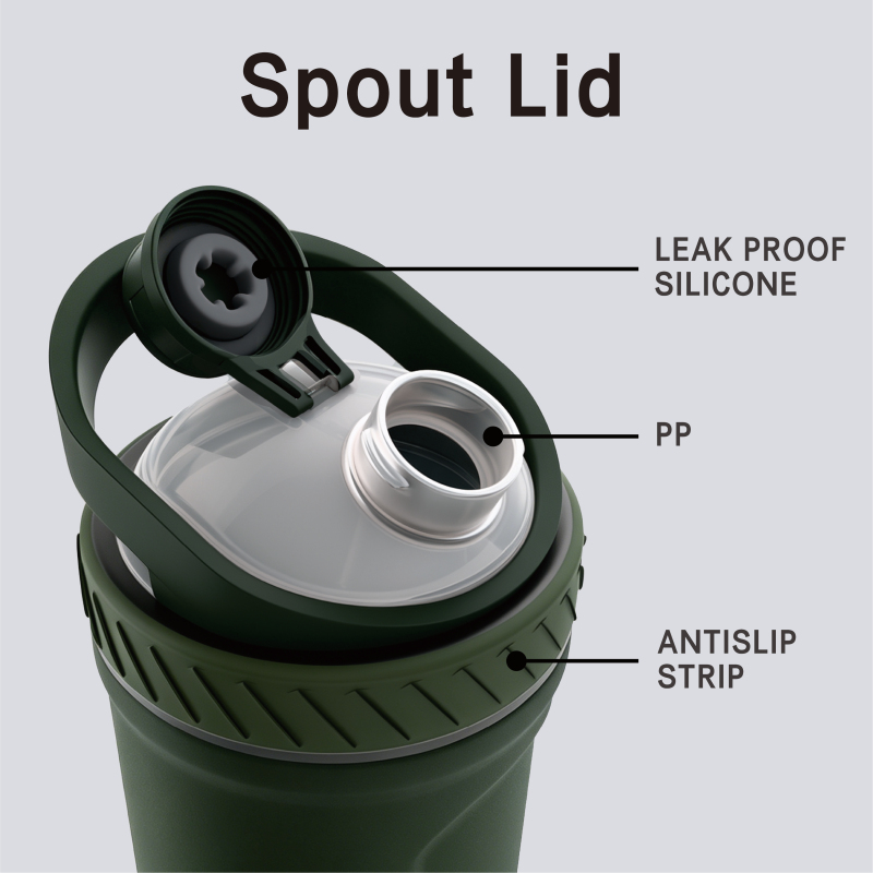 24oz 304 Stainless Steel Protein Shaker with Mixing Ball