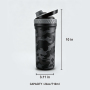 24oz 304 Stainless Steel Protein Shaker with Mixing Ball