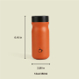 350ml Mini Pocket Water Bottle Stainless Steel Water Bottle with Silicone Mat