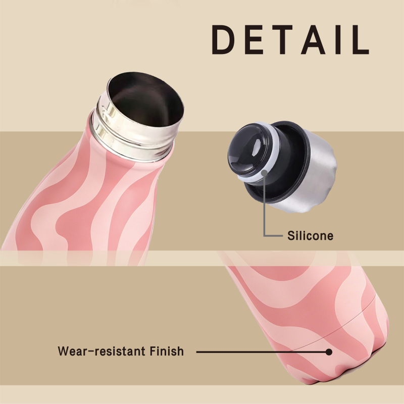 Cola Shape 350ml 500ml 750ml 1L 304 Stainless Steel Vacuum Insulated Water Bottle