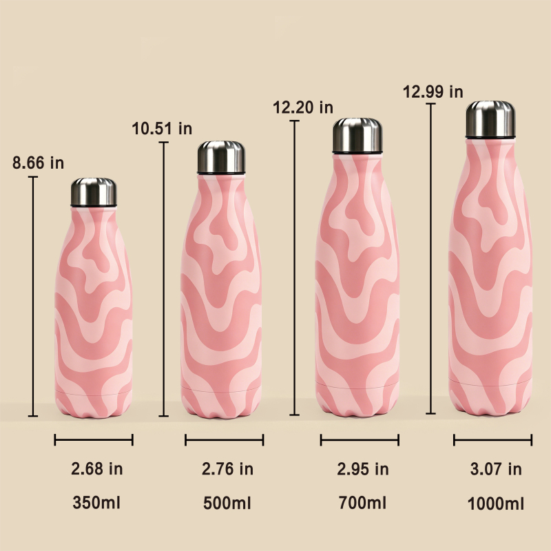 Cola Shape 350ml 500ml 750ml 1L 304 Stainless Steel Vacuum Insulated Water Bottle