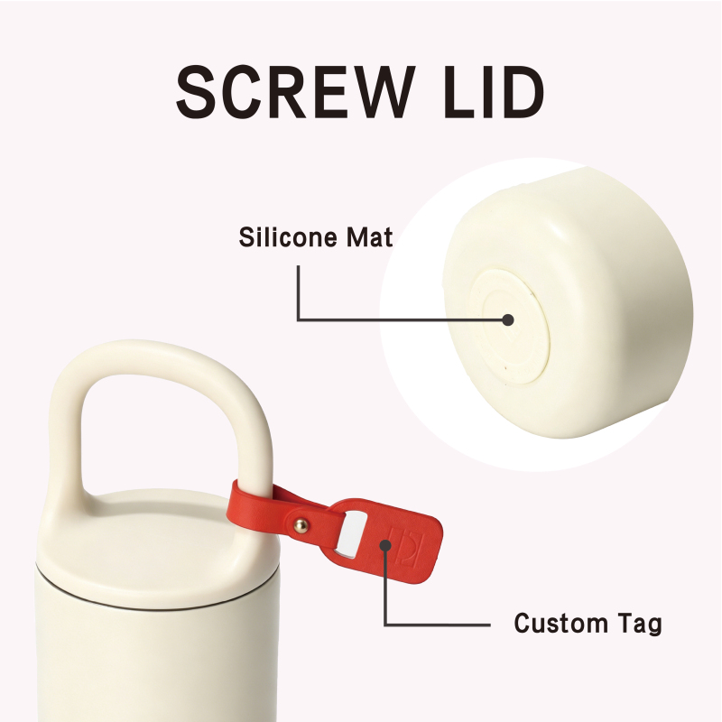 400ml Stainless Steel Double Wall Vacuum Flask with Handle