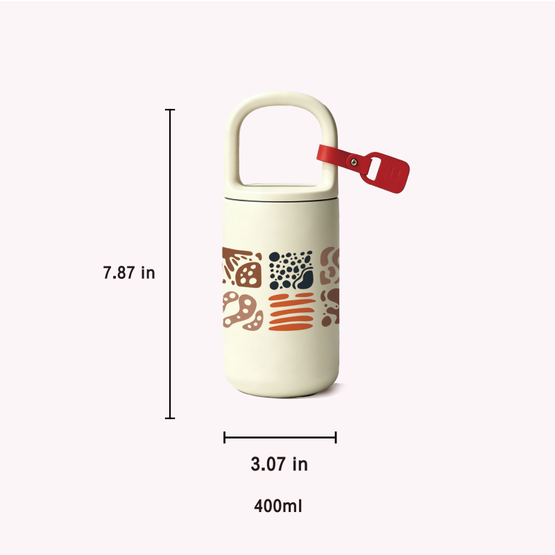 400ml Stainless Steel Double Wall Vacuum Flask with Handle