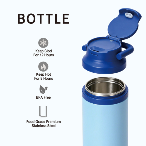 Custom Stainless Steel Water Bottle 500ml with Handle