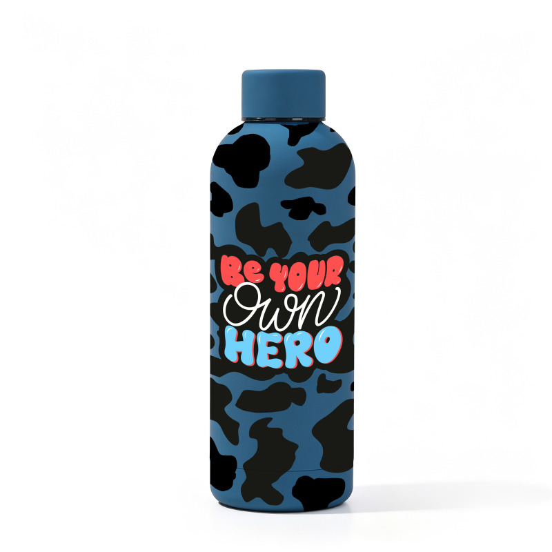 500ml Vacuum Insulated Stainless Steel Water Bottle with Silicone Rope