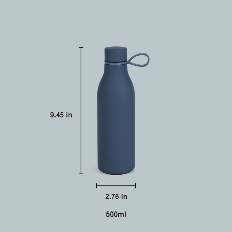 Double Wall Vacuum Insulated Stainless Steel Water Bottle with Silicone Rope