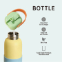 Custom 500ml 700ml 950ml Stainless Steel Insulated Kids Water Bottle with Silicone Mat