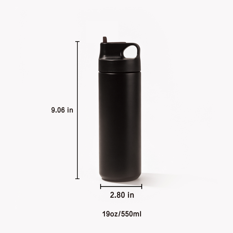 550ml 304 Stainless Steel Insulated Flask with Straw Lid