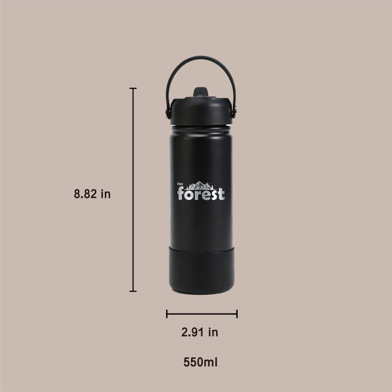 Custom Logo 304 SS Vacuum Insulated Bottle 18oz 32oz with Straw Lid