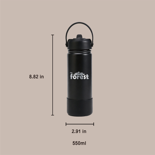 Custom Logo 304 SS Vacuum Insulated Bottle 18oz 32oz with Straw Lid