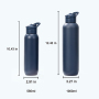 Sports 304 Stainless Steel Water Bottle 600/1000ml with Straw